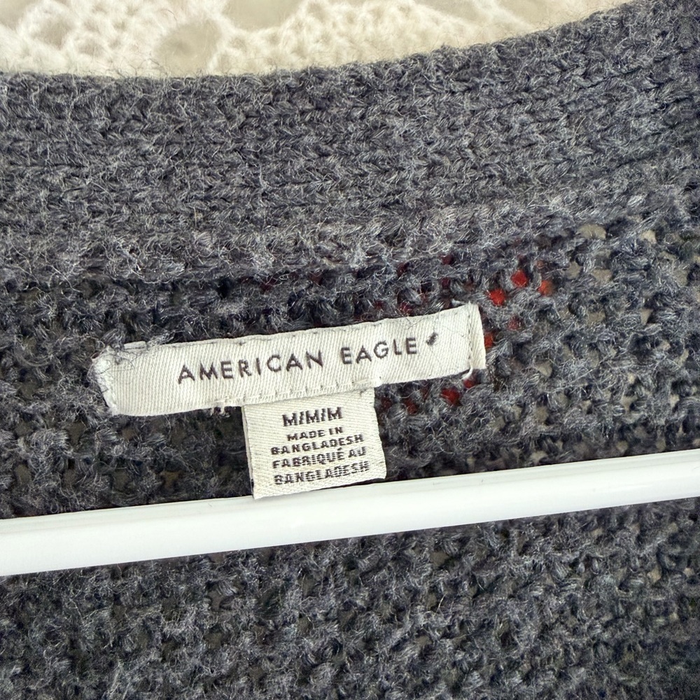 Grey American eagle cardigan size M
